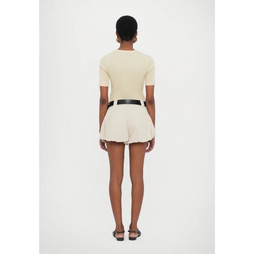Sea Adele Sportswear Bubble Shorts in Oat 4 New Womens Puffy Chino Cotton - Picture 12 of 15